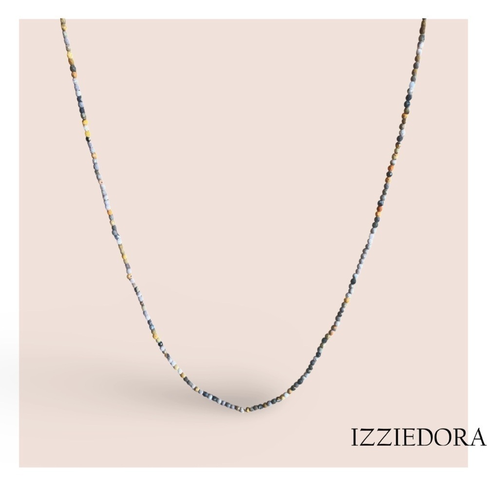 Bumble Bee Jasper 14k GF dainty Necklace